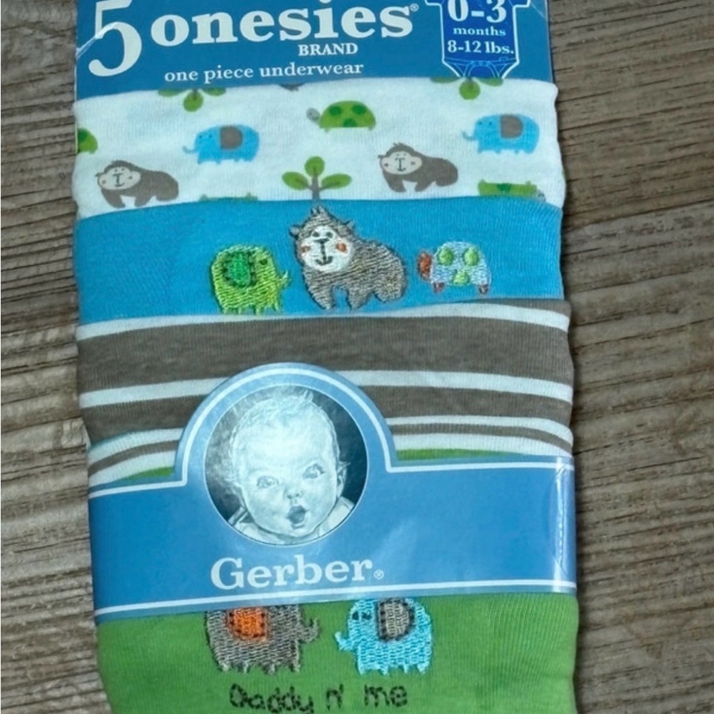 Gerber Infant Onesie Packaging Graphic in Blue and White